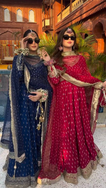 Elegant Embroidered Anarkali Suit with Dupatta