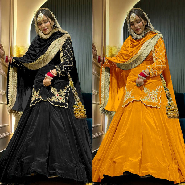 Zari & Stone Hand-Embroidered Lehenga Set