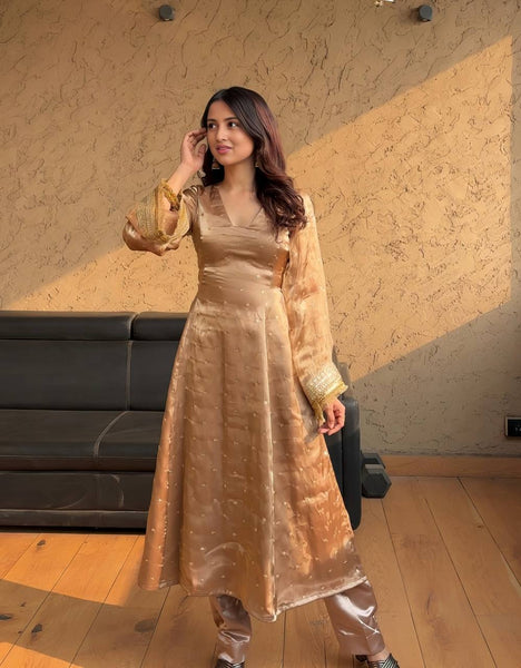Elegant Organza Silk Kurta Set with Dupatta