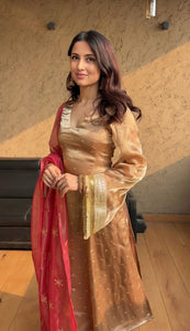 Elegant Organza Silk Kurta Set with Dupatta