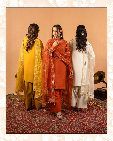Stylish Plazzo Suit with Puff Sleeves and Net Dupatta