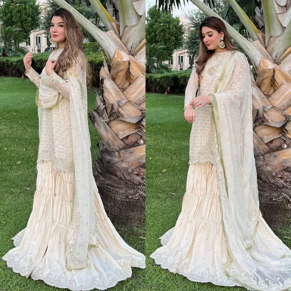 Elegant White Sharara Suit – Timeless Ethnic Charm