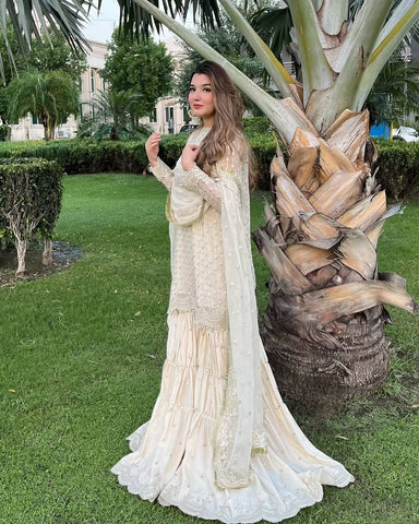Elegant White Sharara Suit – Timeless Ethnic Charm