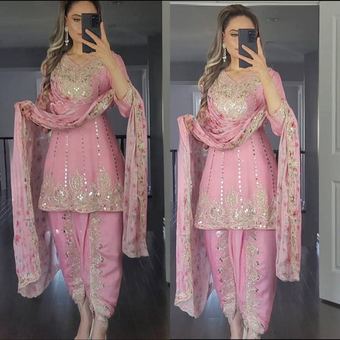 Radiant Pink Salwar Suit Capturing Moments of Graceful Beauty