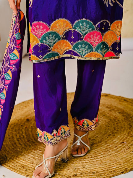 Elegant Purple Salwar Suit with Dupatta