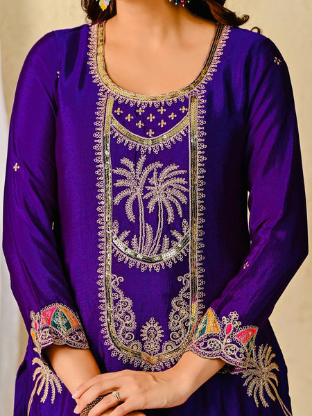 Elegant Purple Salwar Suit with Dupatta