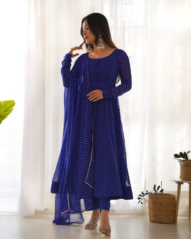 Elegant Black Georgette Anarkali Suit with Dupatta
