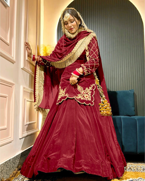 Golden Whisper Luxury Lehenga Choli in Natural Crep Silk - Multi-Color Options