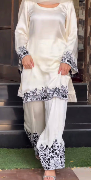 Elegant Black & White Dual-Tone Ensemble