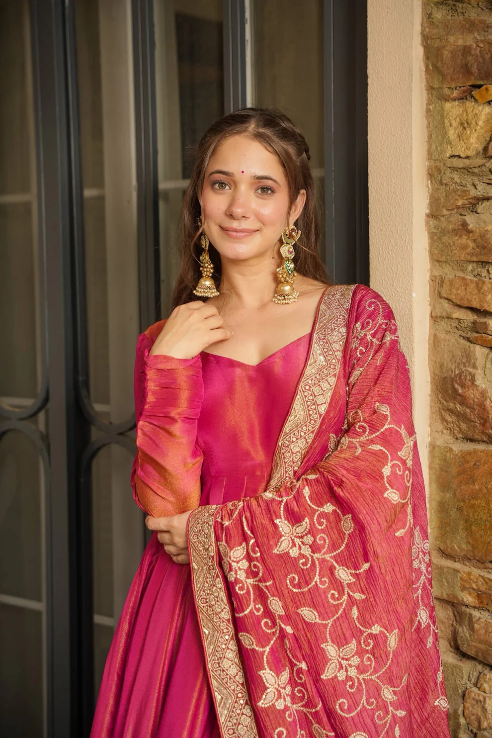 Majestic Muse Pink Anarkali Suit - Regal Celebrations Wear