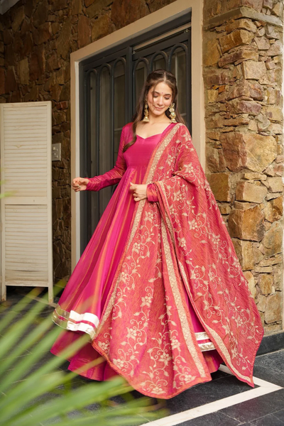 Majestic Muse Pink Anarkali Suit - Regal Celebrations Wear