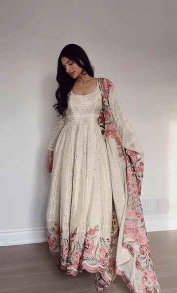 Exquisite Anamika Essence Sindoor Collection in Luxurious Chinon Silk