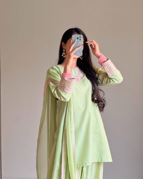Enchanted Elegance High-End Selfie Suit - Maska Cotton Collection