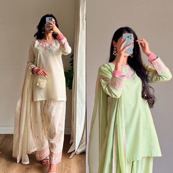 Enchanted Elegance High-End Selfie Suit - Maska Cotton Collection