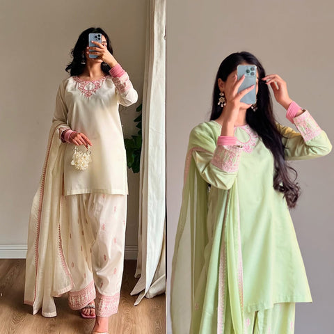 Enchanted Elegance High-End Selfie Suit - Maska Cotton Collection
