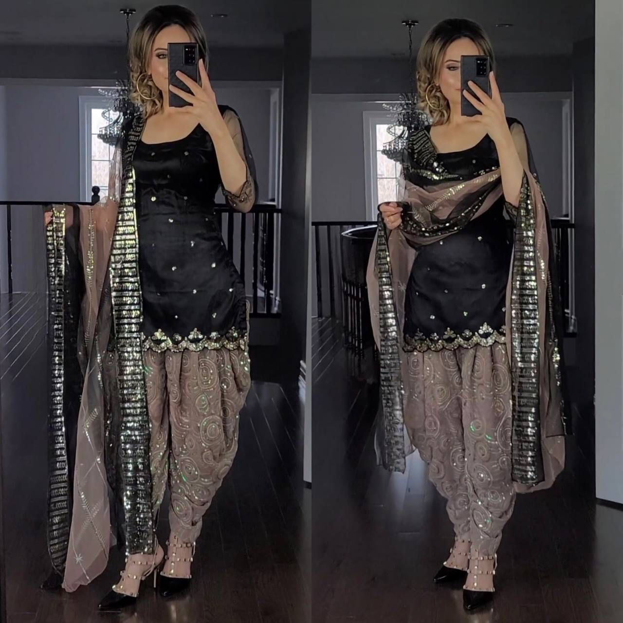 Pastel Perfection Patiala Style Redefined - Prisha Embroidered Punjabi Suit Set