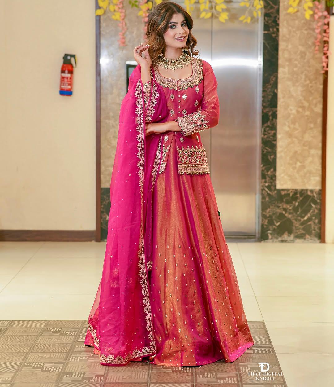 Blush Pink Partywear Lehenga Suit - Perfect for Festive Occasions