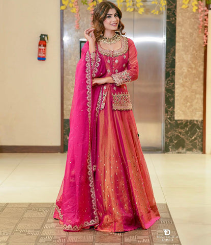 Blush Pink Partywear Lehenga Suit - Perfect for Festive Occasions