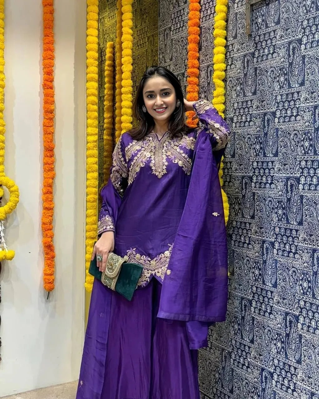 New Designer Party Wear Purple Anarkali Suit - Exclusive Collection