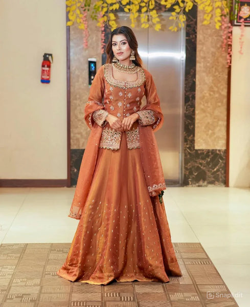 Glamorous Harmony Majestic Gold Lehenga Suit - Ultimate Fashion Statement